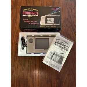 Citizen Compact Pocket B/W LCD TV. 06TA. With Box And Papers TESTED WORKS